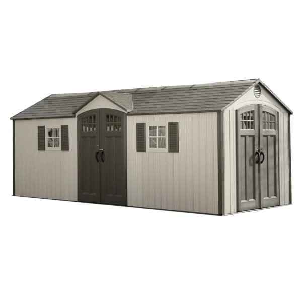 Lifetime 20-Foot x 8-Foot Outdoor Storage Shed 60127 | Heavy-Duty Weather-Resistant Garden & Backyard Storage Building