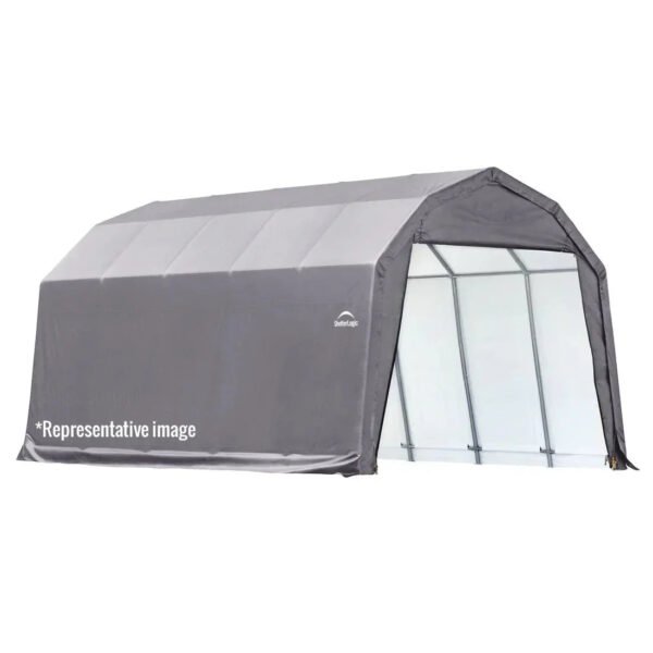 ShelterCoat Custom Round Wind and Snow Rated Shelter, 12 ft. x 20 ft. x 8 ft. Standard PE 9 oz. Grays